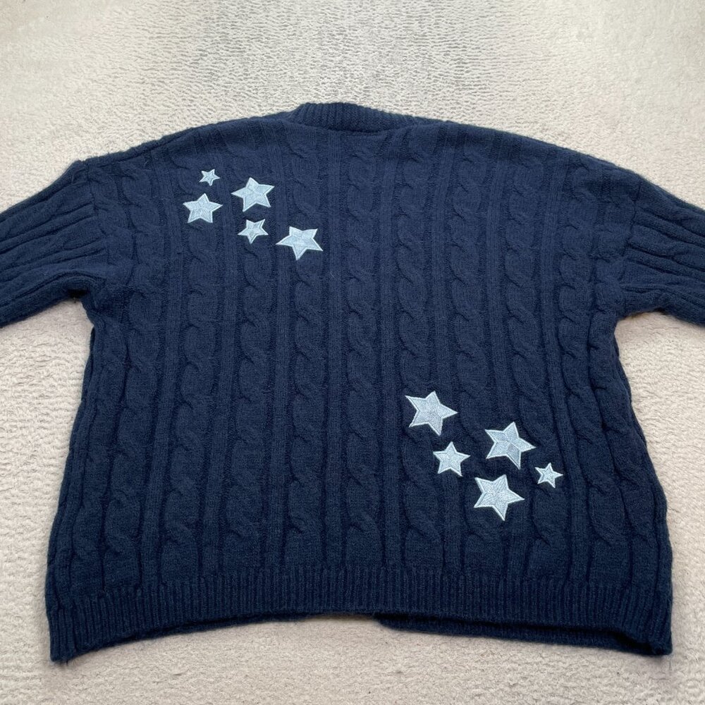 Taylor Swift Midnights Cable Knit Star Cardigan Women's Size XL/2XL Button Up - Picture 10 of 10